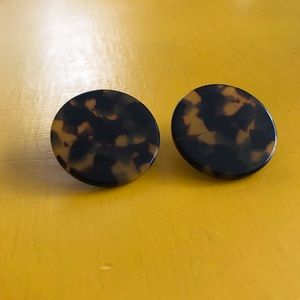 J.Crew Tortoise Stud Disc Earrings